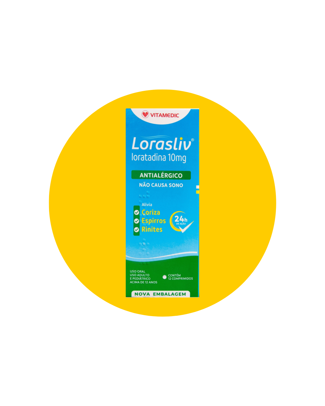 LORASLIV 10MG C/12COMP - VITAMEDIC