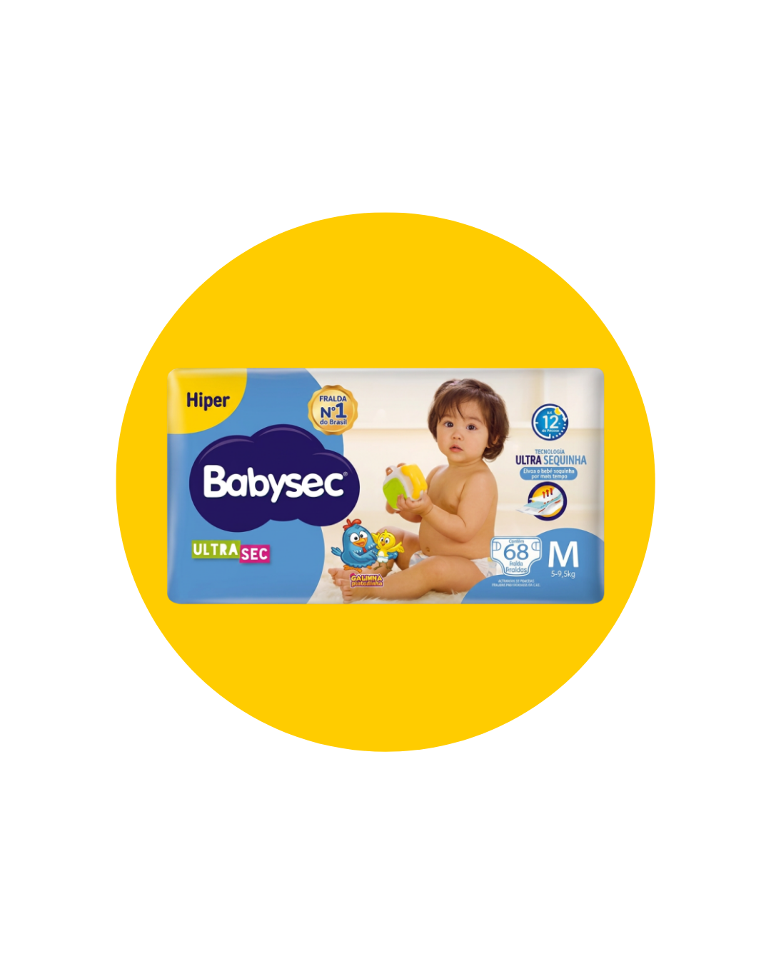 FRALDA BABYSEC HIPER ULTRA M C/68UN