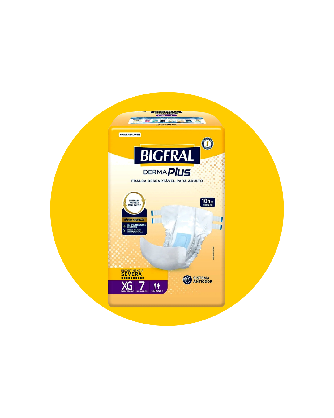 FRALDA DESCARTÁVEL DERMAPLUS XG C/7 - BIGFRAL