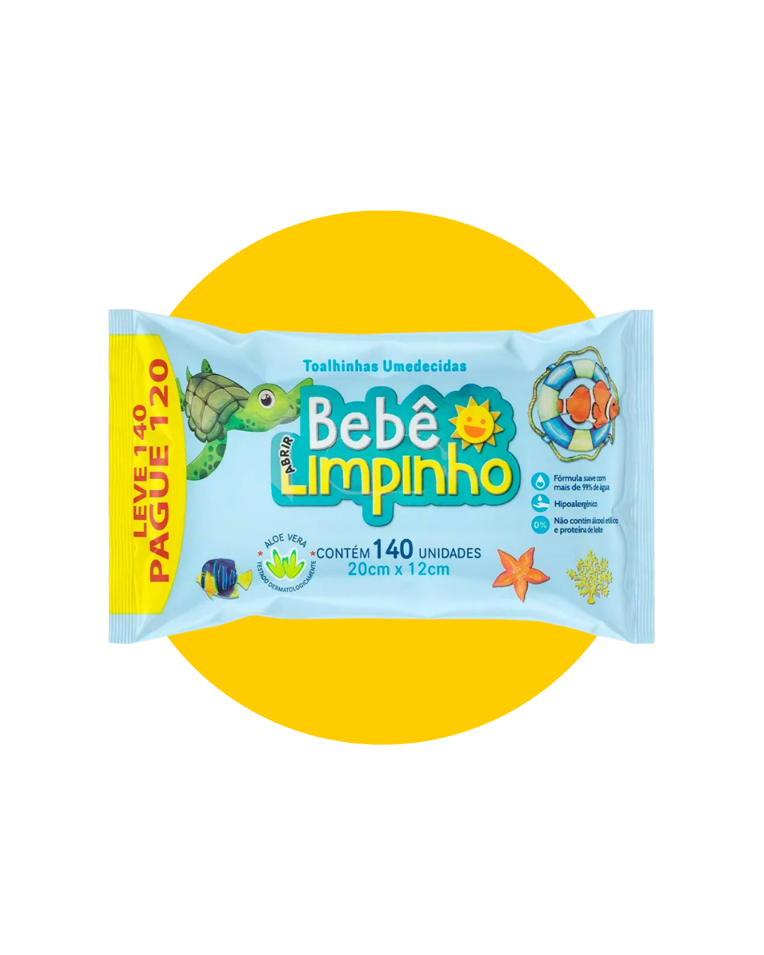 LENÇO UMEDECIDO 140UN BEBE LIMPINHO