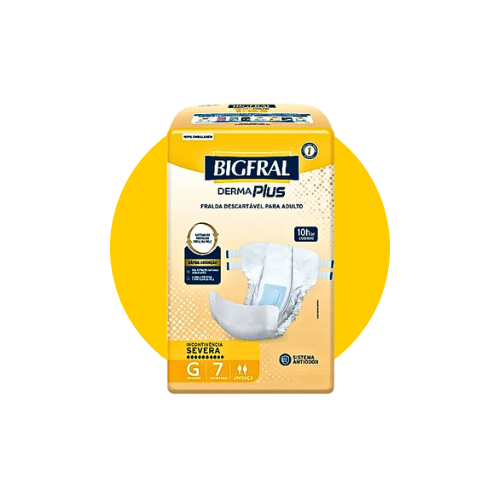 FRALDA DESCARTÁVEL DERMAPLUS G C/7 - BIGFRAL