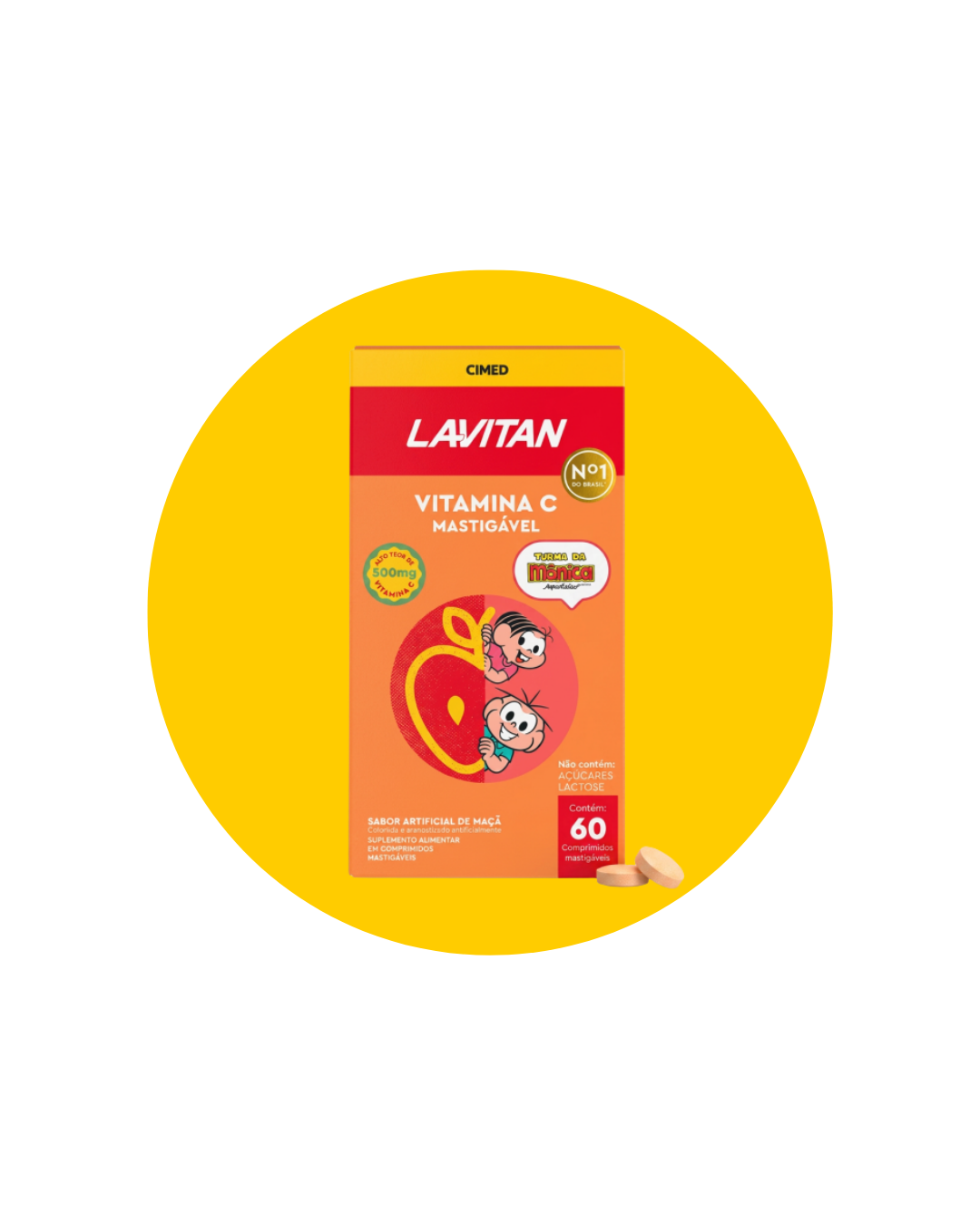 LAVITAN VITAMINA C MAÇA C/60 COMP - CIMED