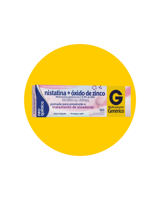 NISTATINA + OXIDO DE ZINCO 60G - NEO QUIMICA