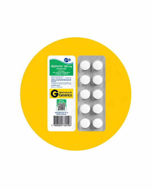 DIPIRONA SODICA 500MG C/10 COMP - EMS