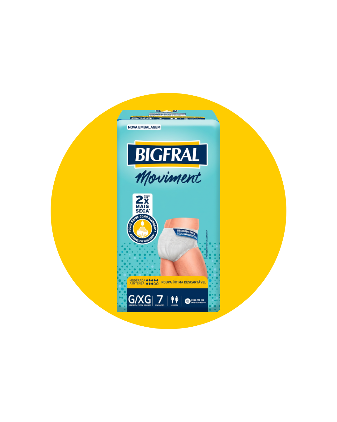 FRALDA ADULTO BIGFRAL MOVIMENT G/XG C/7UN