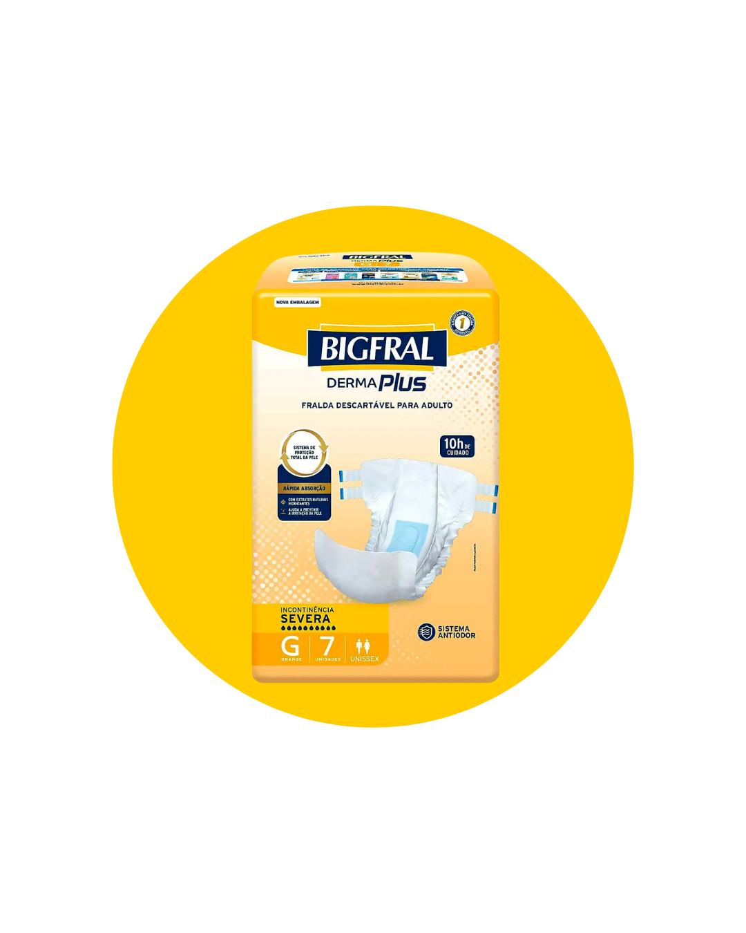 FRALDA BIGFRAL DERMA PLUS G C/7 UN