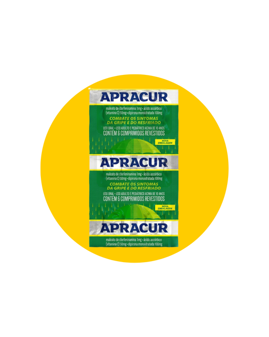 APRACUR 1MG + 100MG + 500MG C/6 COMP