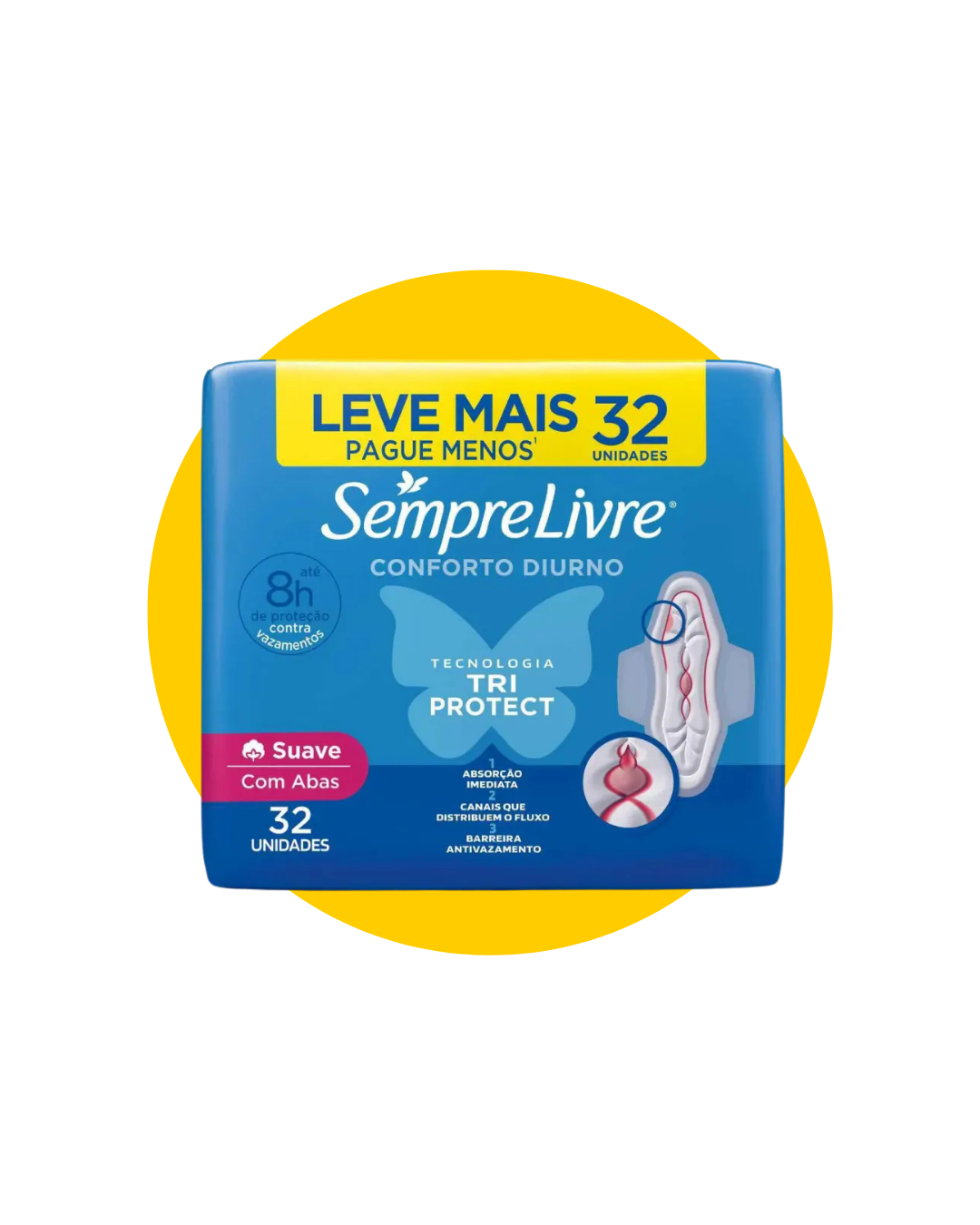 ABSORVENTE SEMPRE LIVRE SUAVE 32UN