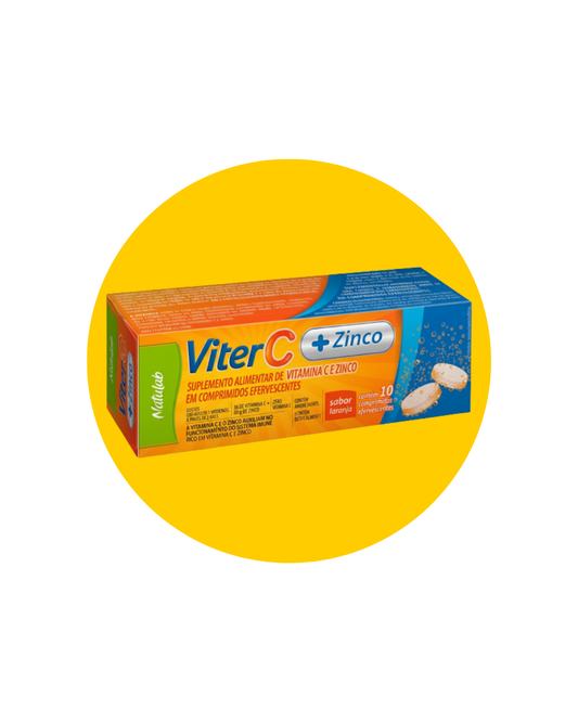 VITER C 1G + ZINCO 10MG C/10 COMP EFERVECENTES - NATULAB
