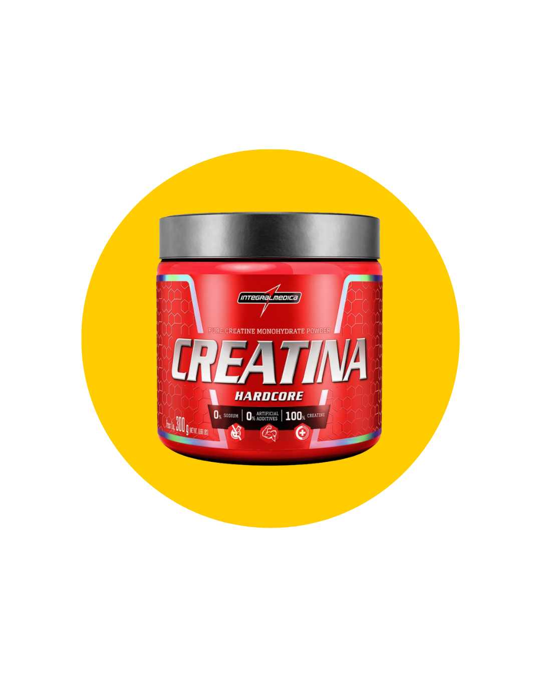 CREATINA HARDCORE 300G - INTEGRALMÉDICA